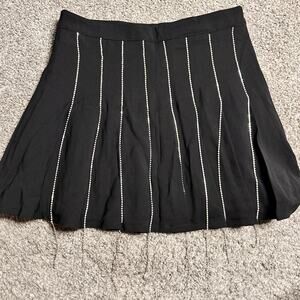 Capsule Black Pleated Rhinestone Skirt Size Small NEW